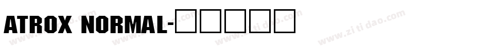 ATROX normal字体转换